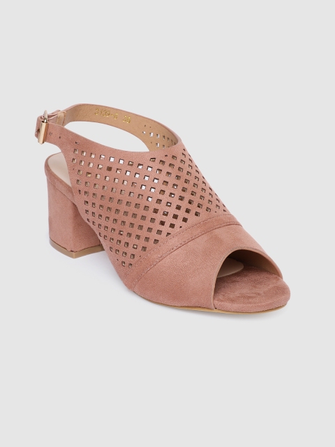 

Tresmode Women Pink Solid Peep Toe Heels