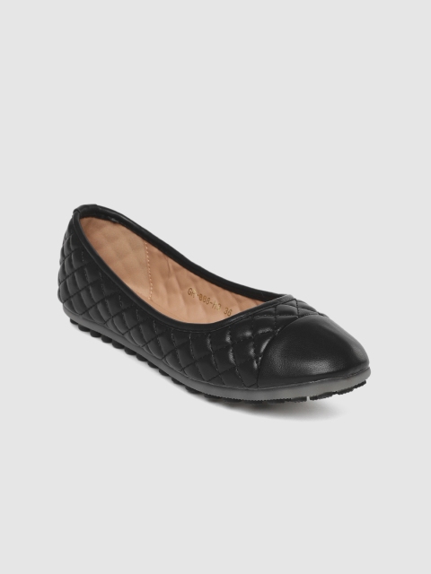 

Tresmode Women Black Quilted Solid Ballerinas