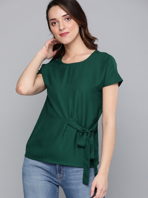 

HERE&NOW Women Green Solid Top