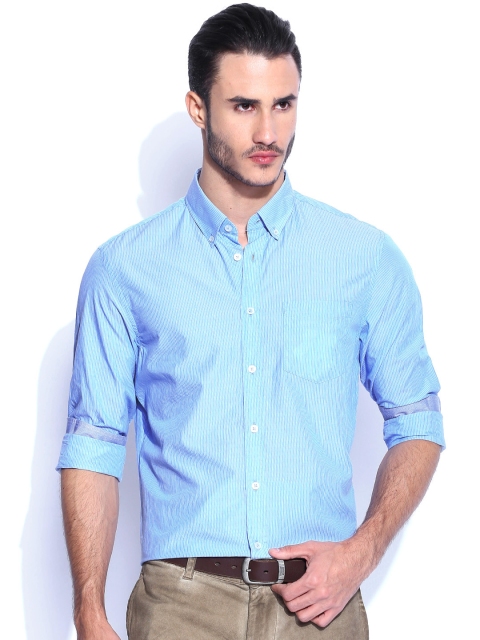 

Celio Blue Striped Smart Casual Shirt