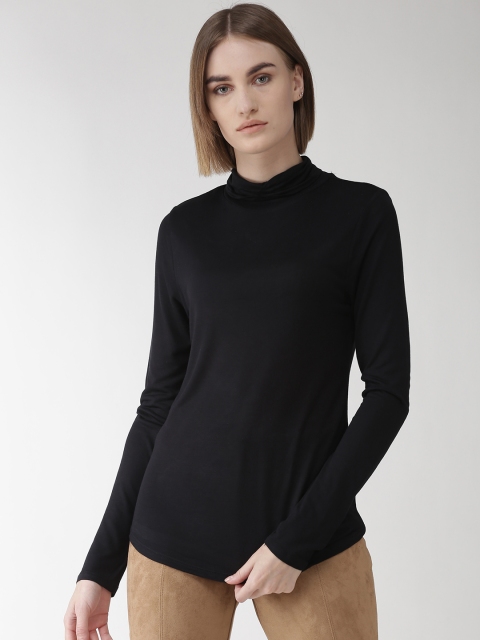 

Marks & Spencer Women Black Solid Turtle Neck T-shirt
