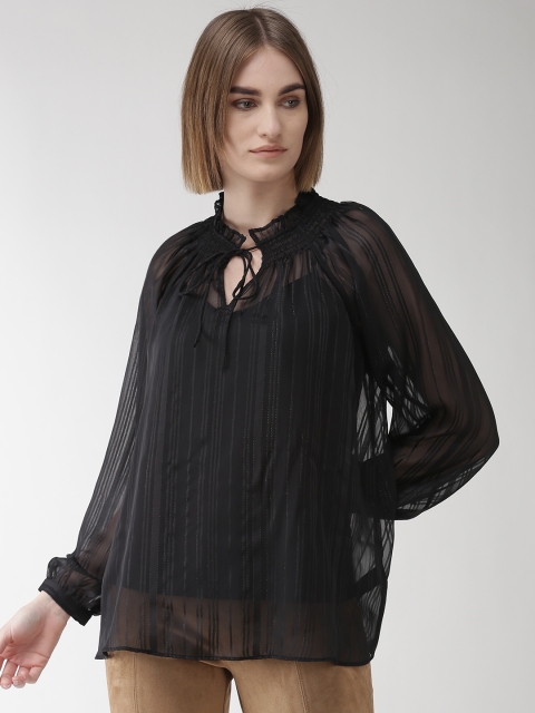 

Marks & Spencer Women Black Striped Top