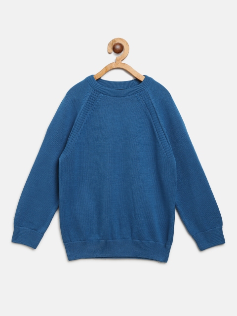 

LC Waikiki Boys Teal Blue Solid Pullover Sweater