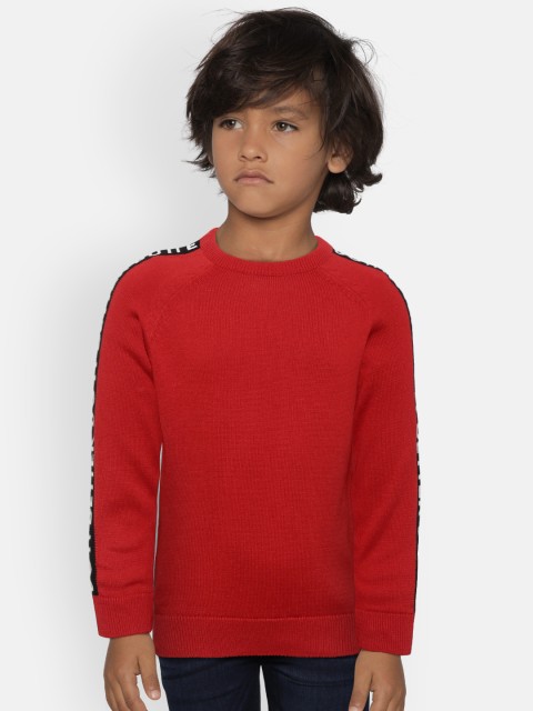 

LC Waikiki Boys Red Solid Pullover Sweater