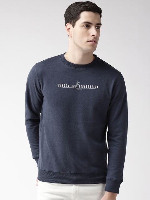 

Richlook Men Navy Blue Solid Sweatshirt