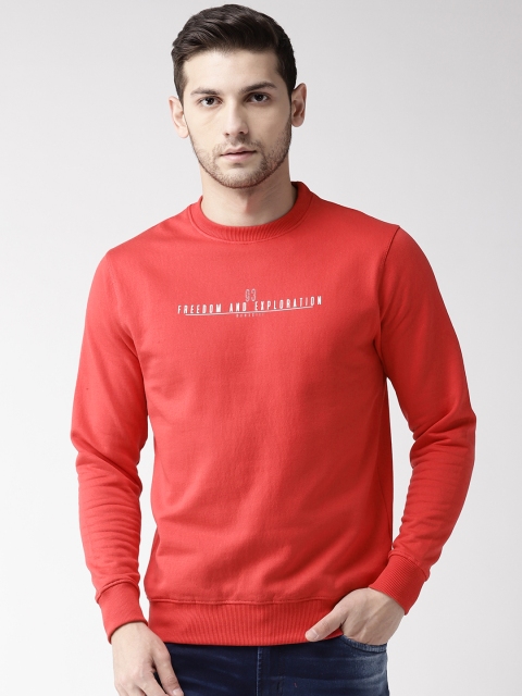 

Richlook Men Red Solid Sweatshirt