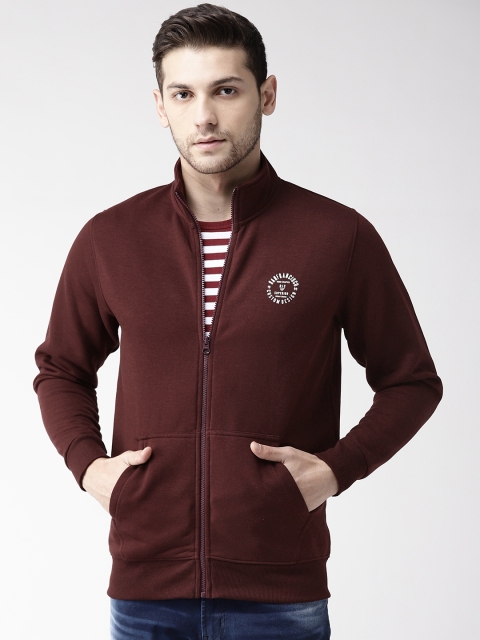 

Richlook Men Maroon Solid Sweatshirt