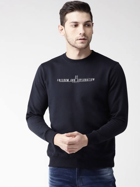 

Richlook Men Navy Blue Solid Sweatshirt