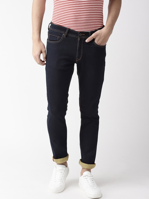 

Richlook Men Navy Blue Slim Fit Mid-Rise Clean Look Jeans
