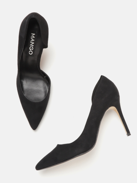 

MANGO Women Black Solid Pumps
