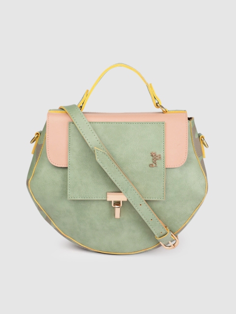 

Baggit Green Camouflage Printed Satchel Bag