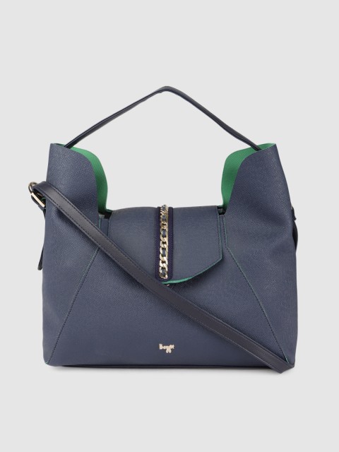 

Baggit Blue Solid Hobo Bag