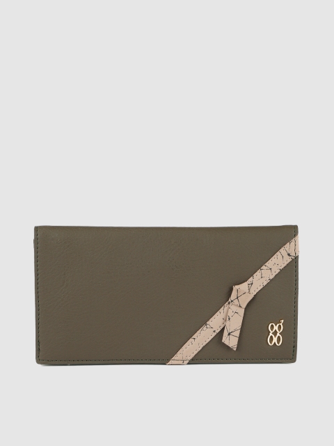 

Baggit Women Olive Green Solid Two Fold Wallet