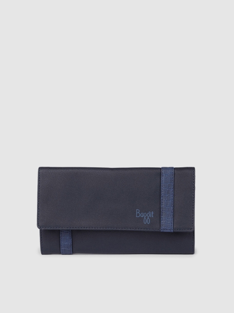 

Baggit Women Blue Solid Three Fold Wallet