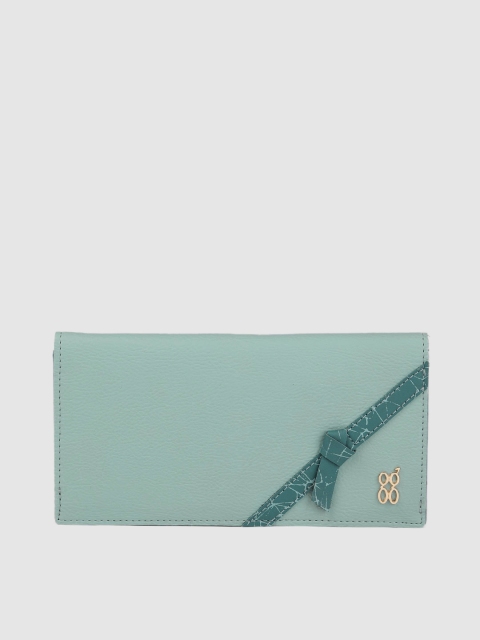 

Baggit Women Blue Solid Two Fold Wallet
