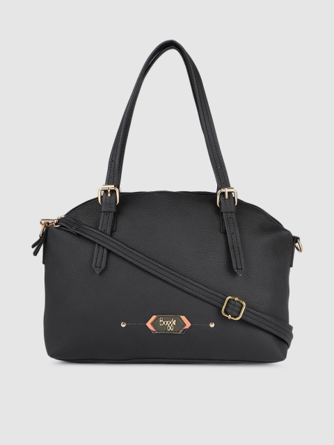 

Baggit Black Solid Handheld Bag