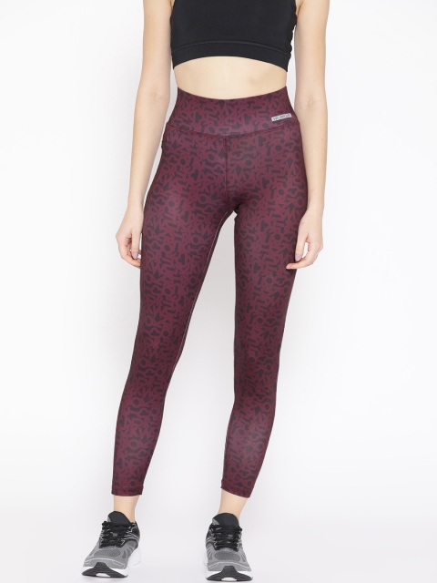 

Sweet Dreams Women Burgundy & Black Printed Tights