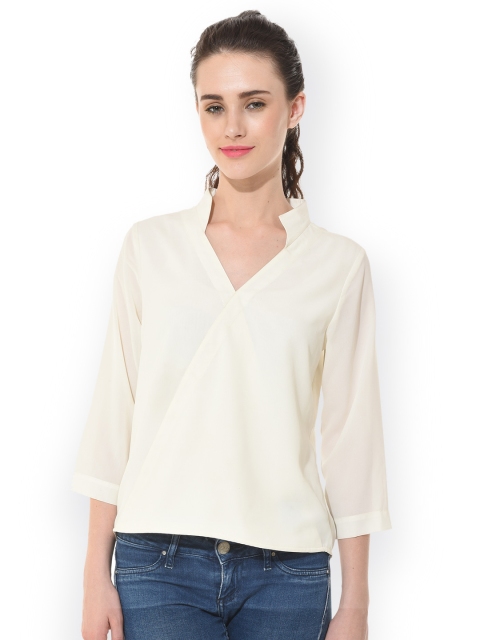 

Besiva White Wrap Top
