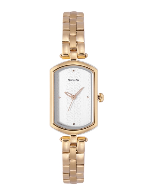 

Sonata Women White Textured Analogue Watch 8160YM02
