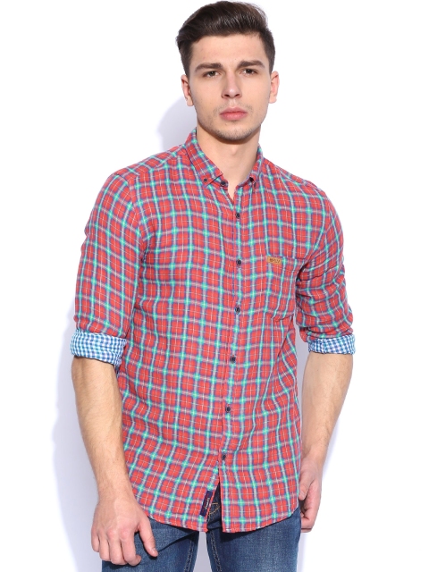 

U.S. Polo Assn. Denim Co. Red & Blue Checked Casual Shirt