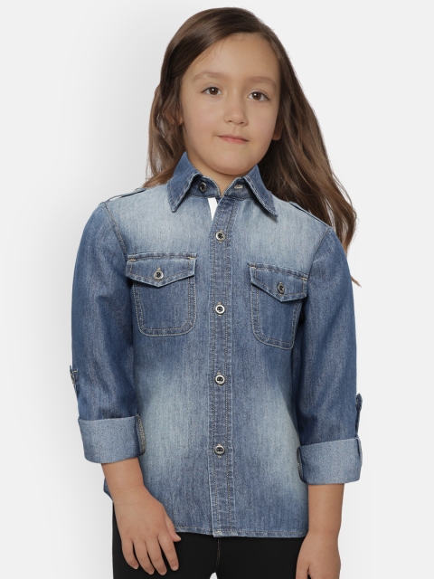 Nauti Nati Girls Assorted Regular Fit Faded Casual Shirt
