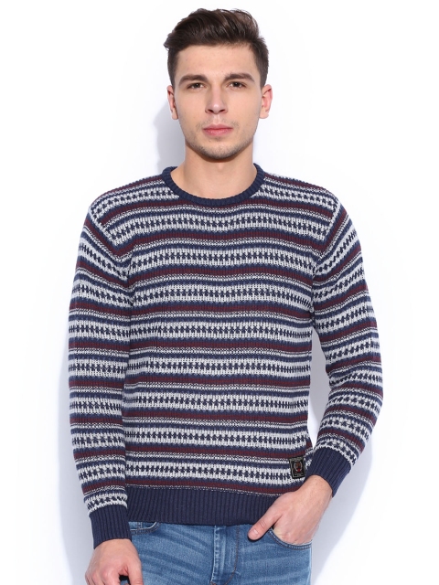 

U.S. Polo Assn. Off-White & Navy Sweater