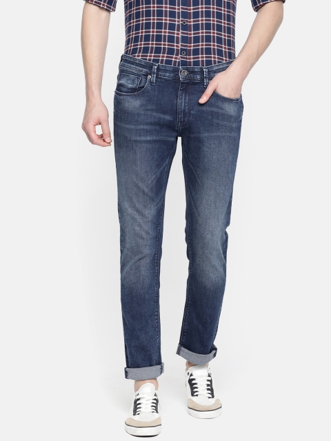 

Pepe Jeans Men Blue Craven Vapour Slim Fit Mid-Rise Clean Look Stretchable Jeans