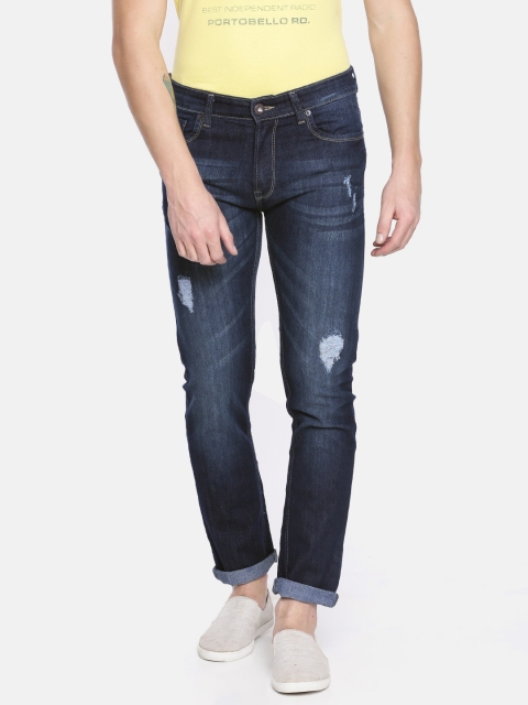 

Pepe Jeans Men Blue Tim Vapour Slim Fit Low-Rise Mildly Distressed Stretchable Jeans