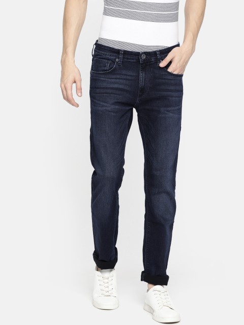 

Pepe Jeans Men Blue Alton Vapour Regular Fit Mid-Rise Clean Look Stretchable Jeans