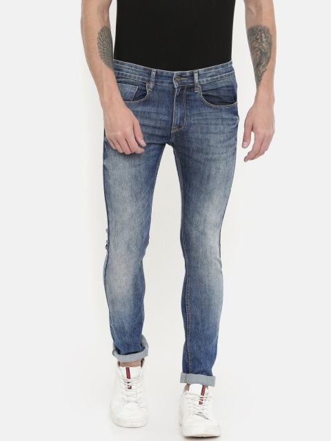 

Pepe Jeans Men Blue Kiefer Cane Regular Fit Mid-Rise Clean Look Stretchable Jeans