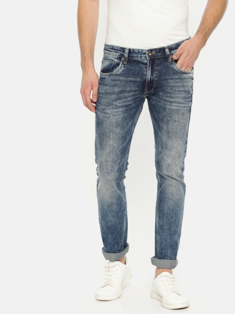 

Pepe Jeans Men Blue EM Vapour Slim Fit Low-Rise Clean Look Stretchable Jeans