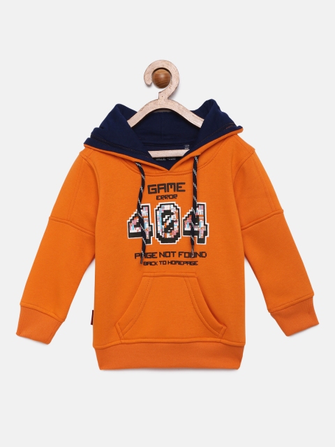 

Gini and Jony Boys Orange Printed Sweatshirt