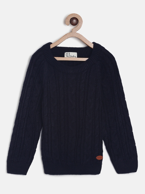 

Gini and Jony Infants Navy Blue Self Design Pullover Sweater