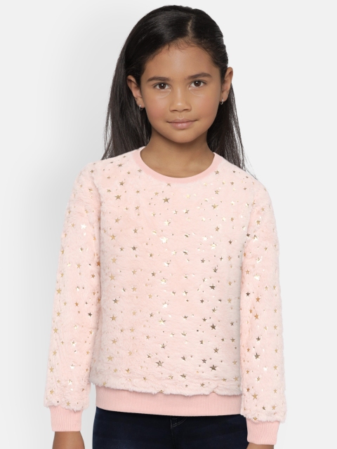 

Gini and Jony Girls Pink Printed Sweatshirt
