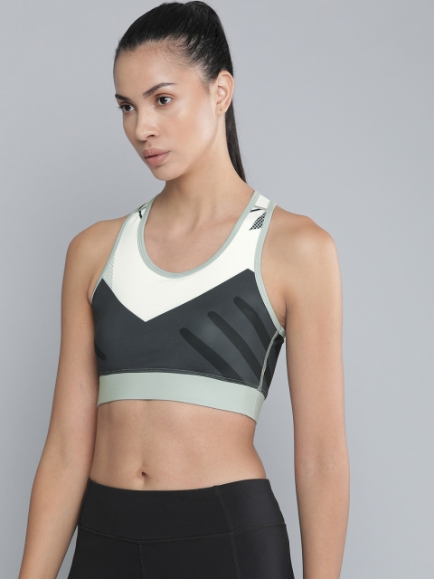

HRX by Hrithik Roshan Navy Blue & White Colourblocked Rapid Dry Sports Bra HRX-AW19