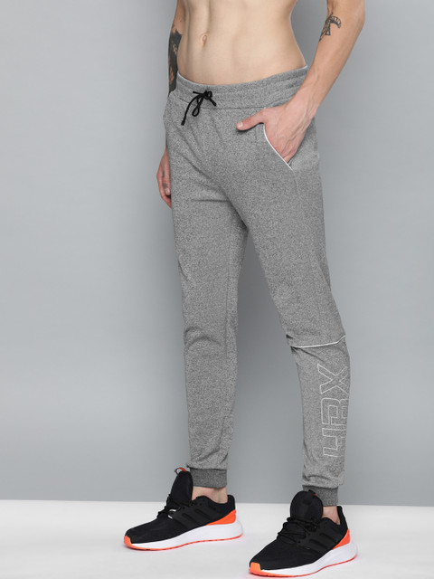 

HRX by Hrithik Roshan Men Grey Melange Solid Slim Fit Running Joggers