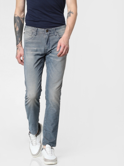 

Jack & Jones Men Blue Glenn Slim Fit Low-Rise Mildly Distressed Stretchable Corduroy Jeans