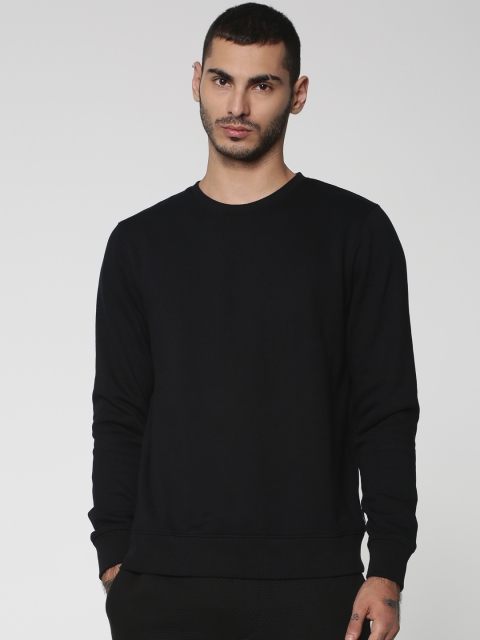 

Jack & Jones Men Black Solid Sweatshirt