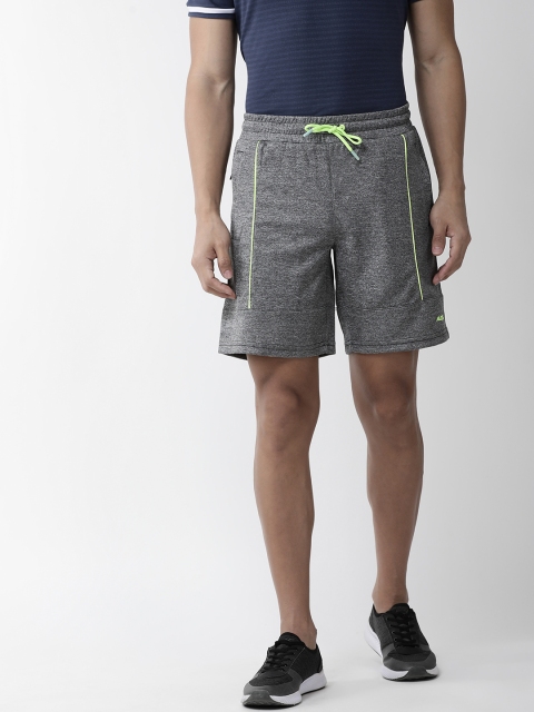 

Alcis Men Grey Solid Slim Fit Sports Shorts