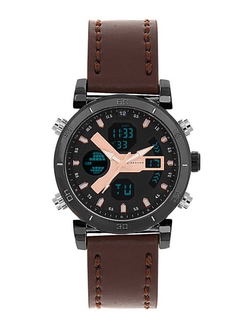 

GIORDANO Men Black Analogue and Digital Watch C1180-01