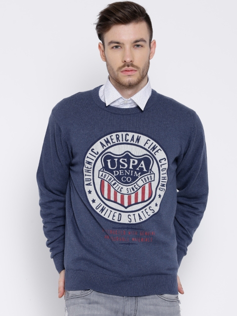 

U.S. Polo Assn. Denim Co. Blue Printed Sweater