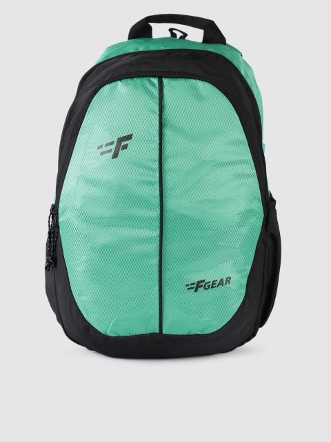 

F Gear Unisex Sea Green & Black Colourblocked Backpack