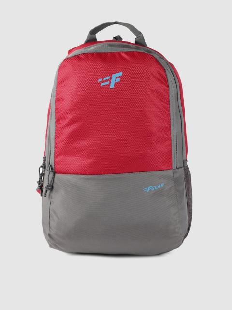 

F Gear Unisex Red & Grey Colourblocked Parvis Backpack