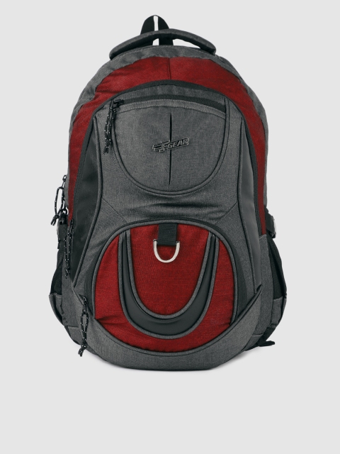 

F Gear Unisex Red & Grey Colourblocked Axe Laptop Backpack