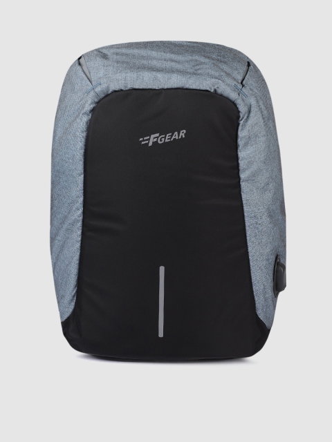 

F Gear Unisex Blue & Black Colourblocked Stanton Anti Theft Backpack