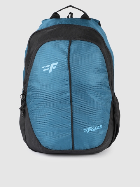 

F Gear Unisex Navy Blue & Black Solid Backpack