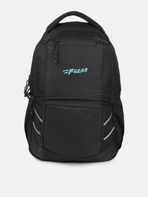 

F Gear Unisex Black Brand Logo Intellect Doby Backpack