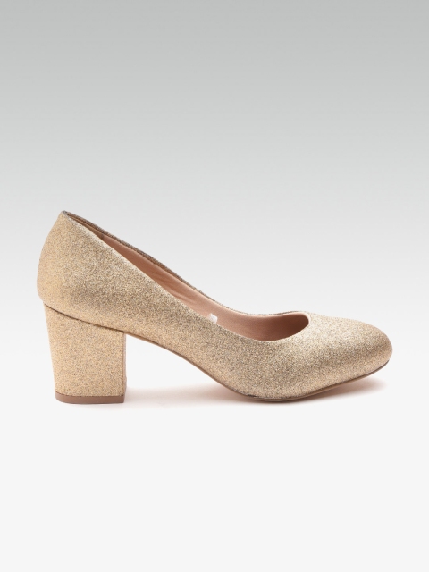 

Carlton London Women Gold-Toned Shimmer Pumps