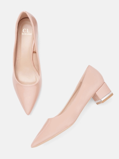

Carlton London Women Peach-Coloured Solid Pumps