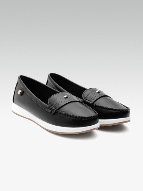 

Carlton London Women Black Solid Loafers